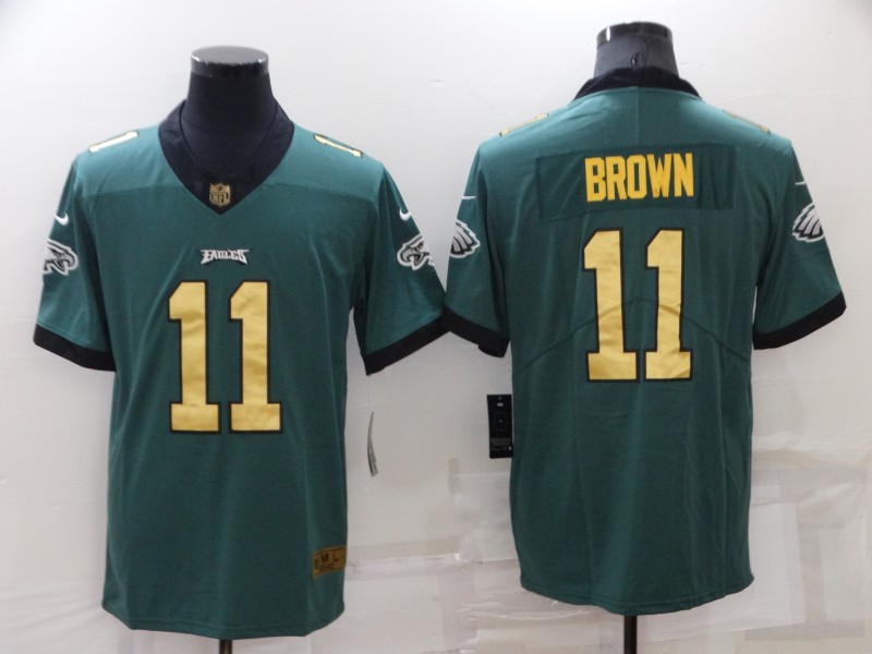 Men's Philadelphia Eagles A.J. Brown #11 Midnight Green Jersey